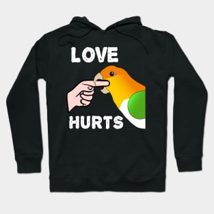 White Bellied Caique Parrot - Love Hurts Biting Hoodie